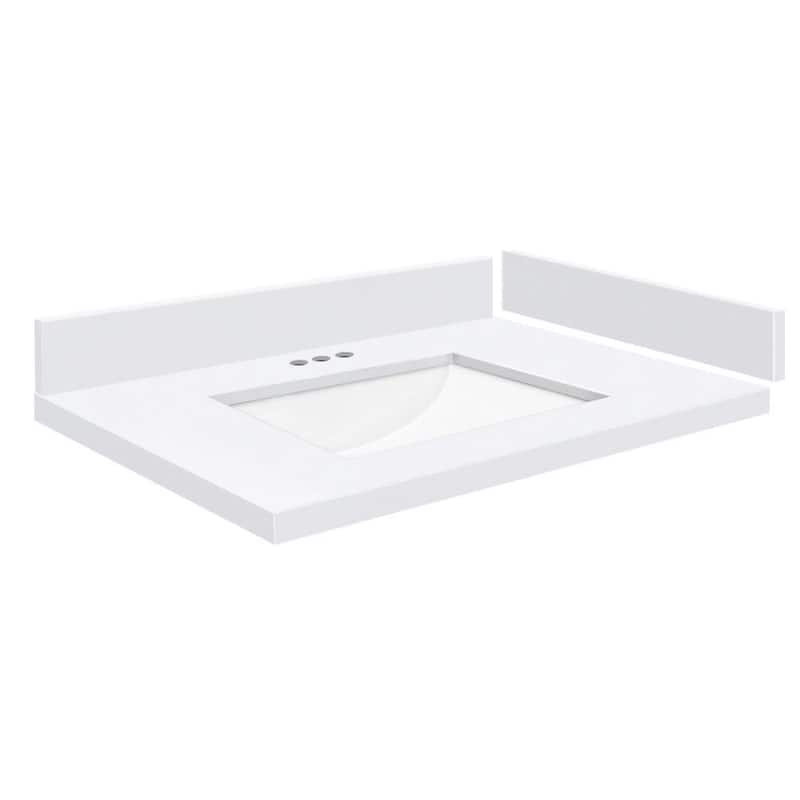Transolid VT27.5x22-1RU-4 Silestone 28" Quartz Vanity Top with