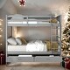 preview thumbnail 17 of 59, Luxury Full-Over-Full Bunk Bed with Ladders and Two Storage Drawers, Maximized space, Solid Construction