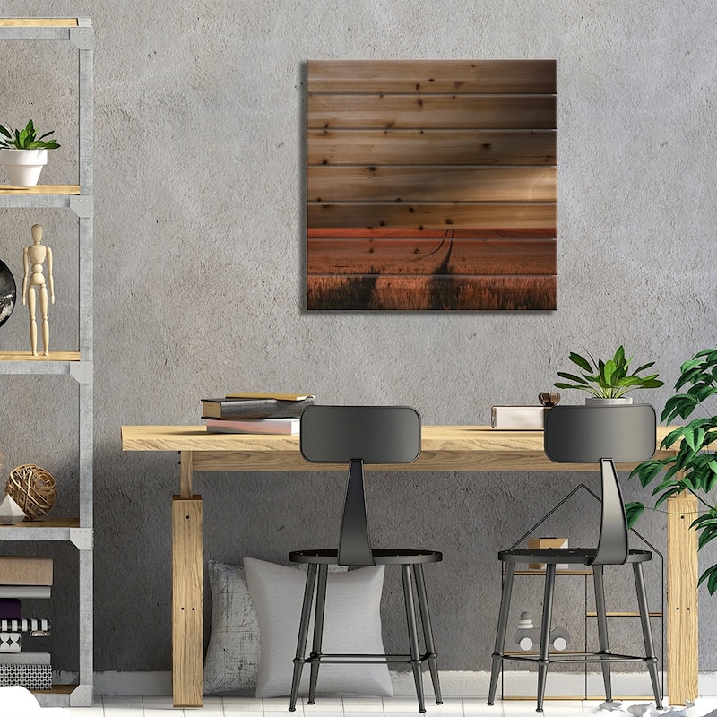 In The Vastness Of Strohgaeu Print On Wood by Franz Schumacher - Multi-Color