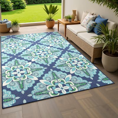 Style Haven Martinque Medallion Indoor Outdoor Area Rug-
