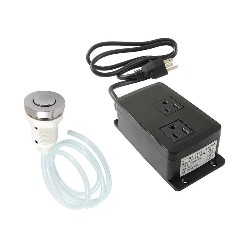 Gourmetier Dual Outlet Garbage Disposal Air Switch Kit - Polished Nickel