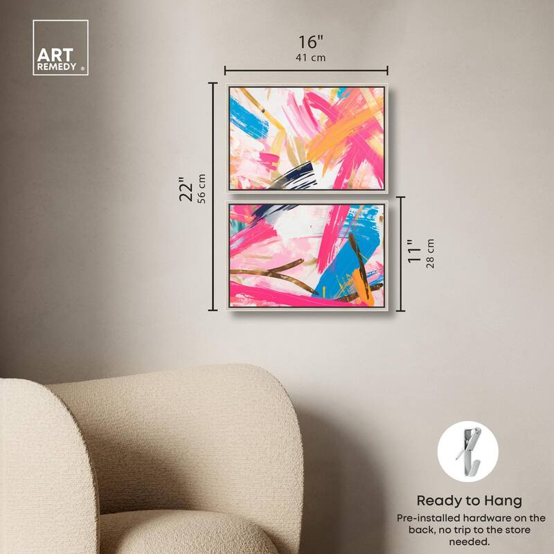 Language Spontaneity II Canvas Set of 2 by Art Remedy