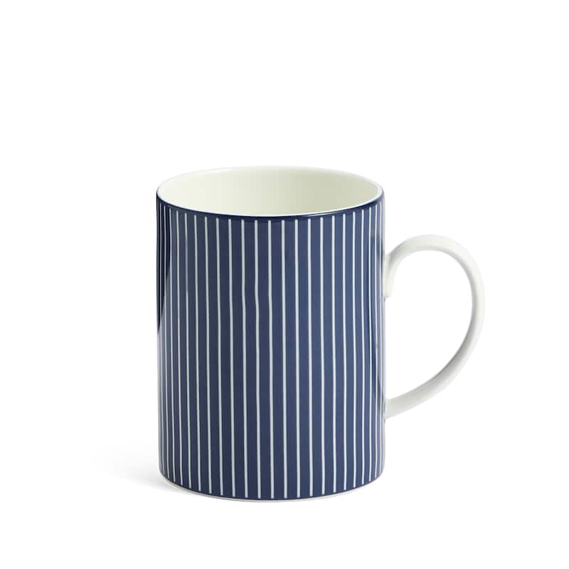 Wedgwood Gio Blue Mug 11.5floz, Pinstripe Blue
