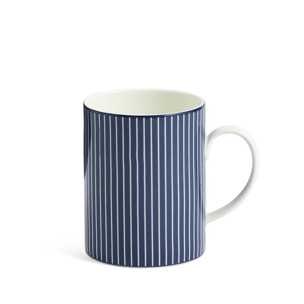 Wedgwood Gio Blue Mug 11.5floz, Pinstripe Blue