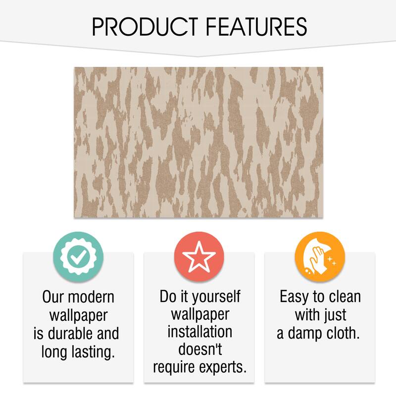 SUSSEXHOME Removable Wallpaper-Waterproof, Strippable, Light Resistance & Cleanable Wall Paper Roll-Wallpaper-Lava2