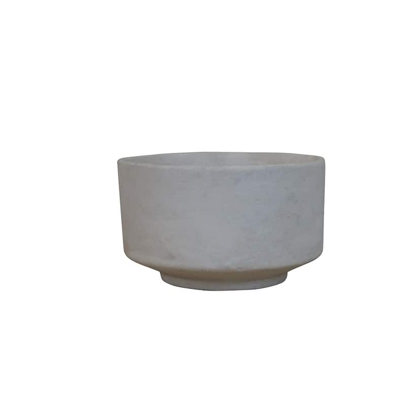 Sm. Paper Mache Bowl 5.75"Dia - Natural White