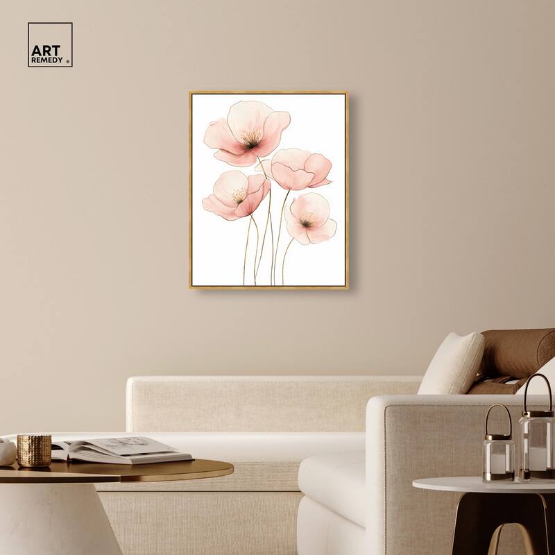 Pink Petal light Canvas by Art Remedy