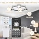 preview thumbnail 4 of 20, Bella Depot 3-Light Flush Mount Ceiling Fan with Dimmable LED Light and Remote APP Control for Children