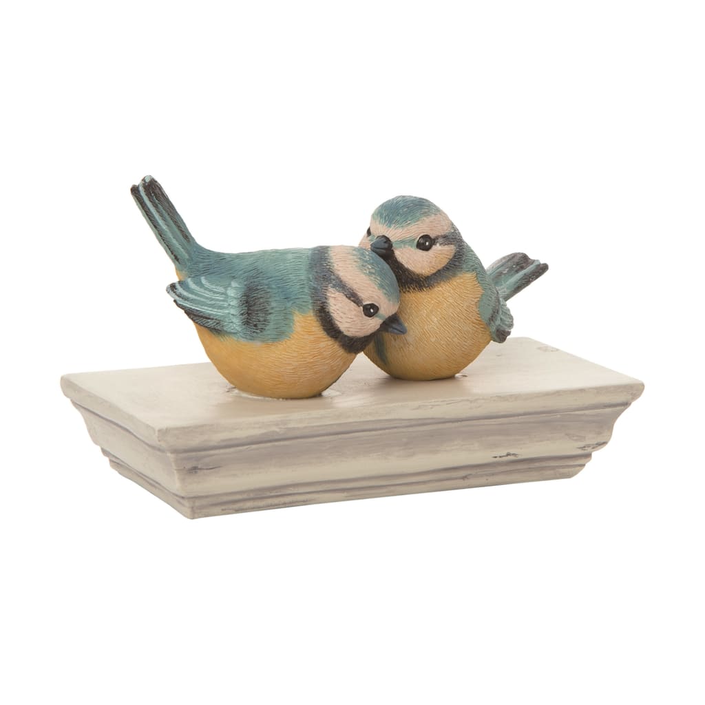 Transpac Resin 6.75" Multicolor Spring Snuggling Birds Decor