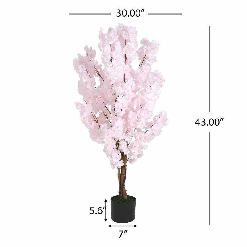43" Artificial Cherry Blossom Tree with Decorative Pot