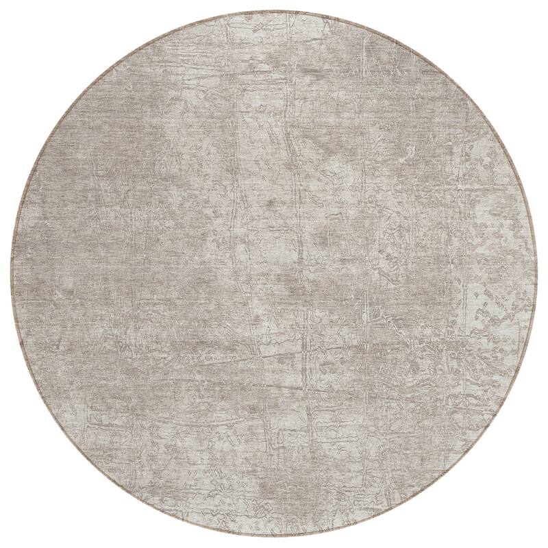 Machine Washable Indoor/ Outdoor Abstract Solid Chantille Rug