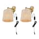 Option Brass/Natural Rattan