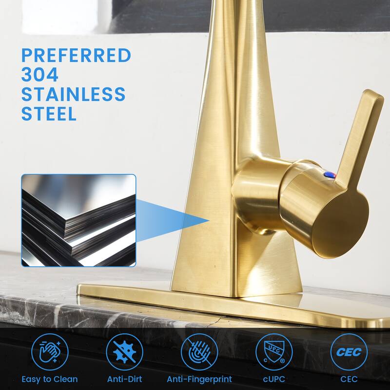 Smart Touchless Dual Sensor Pull Down Kitchen Faucet with Spout Swivel and 3 Function Sprayer