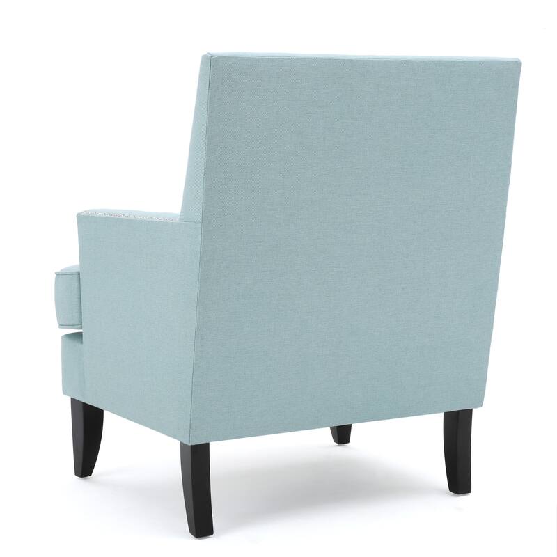 Roomfitters Upholstered Club Chair with Nailhead Trim, Modern Accent Armchair Featuring Cushioned Seat