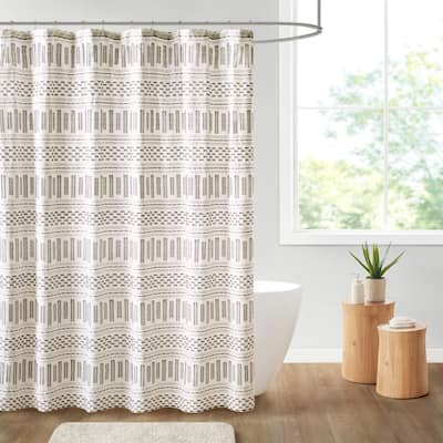 INK+IVY Rhea Cotton Jacquard 72x72" Shower Curtain