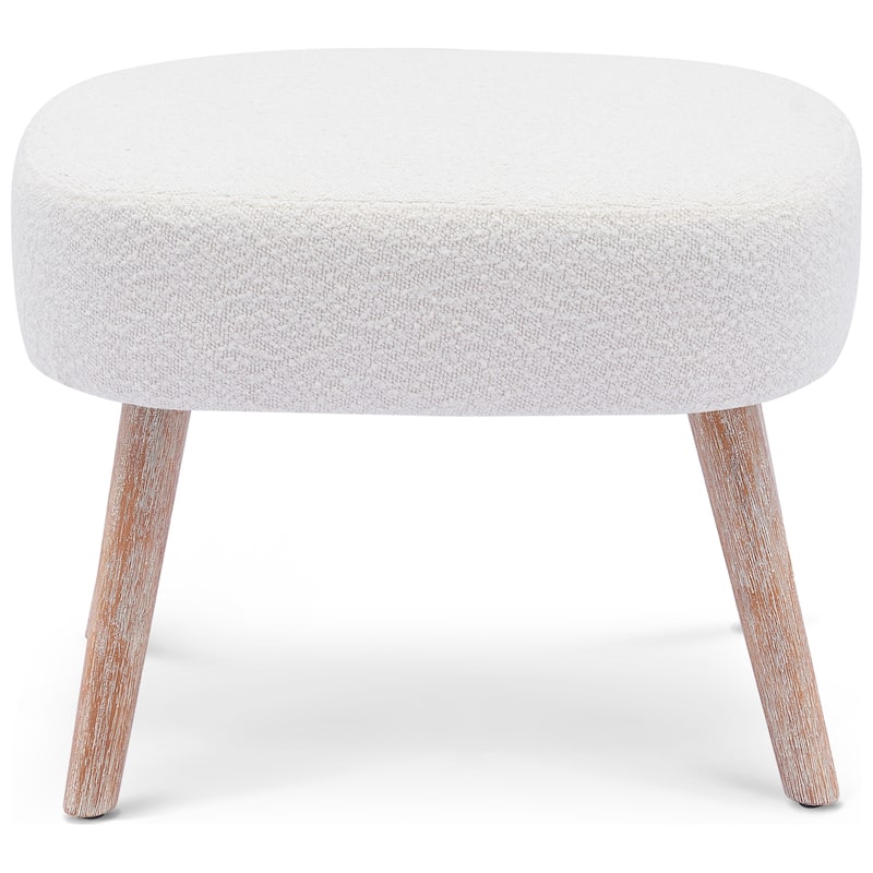 Boucle Polyester Upholstered Living Room Set - Stain Resistant (4-Piece Set)