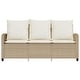 preview thumbnail 143 of 152, vidaXL Patio Sofa with Cushions Outdoor Seating Sectional Sofa Poly Rattan