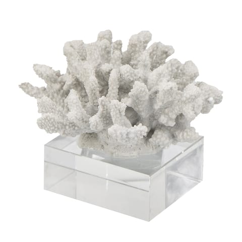 Inna Faux Rising Coral with Glass Base