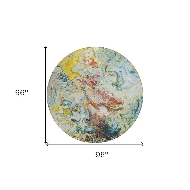 HomeRoots Abstract Transitional Rectangle Outdoor Rug