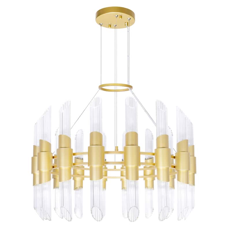 Croissant 32 Light Chandelier With Satin Gold Finish - Satin Gold