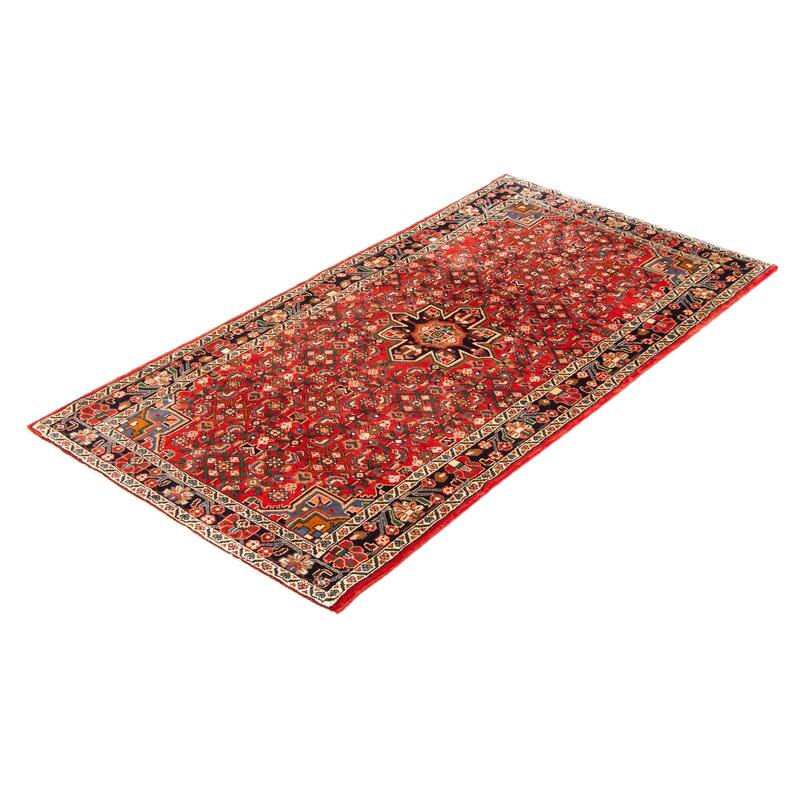 ECARPETGALLERY Hand-knotted Andelz Red Wool Rug - 4'0 x 7'9