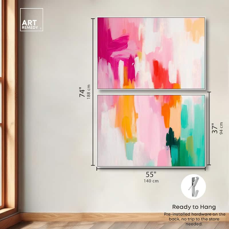 Playful Palette I Canvas Set of 2 by Art Remedy