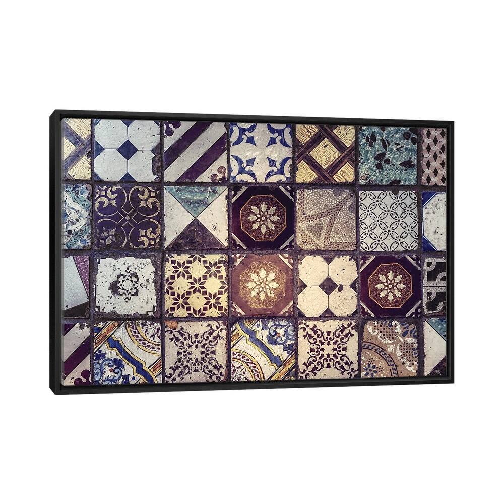 iCanvas "Antique Decorative Floor Tiles" by Jane Rix Framed
