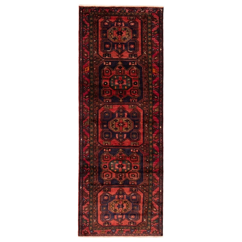 ECARPETGALLERY Hand-knotted Konya Anatolian Navy Wool Rug - 3'8 x 10'0 - Dark Navy - 3'8 x 10'0