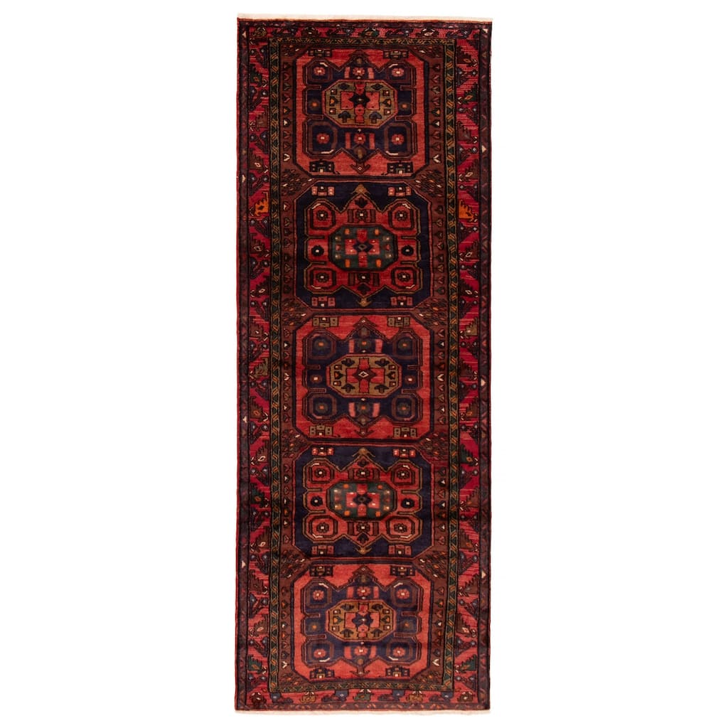 ECARPETGALLERY Hand-knotted Konya Anatolian Navy Wool Rug - 3'8 x 10'0