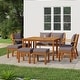 preview thumbnail 42 of 83, vidaXL 4/5/6/7/9/11 Piece Patio Dining Set with Cushions Solid Wood Acacia