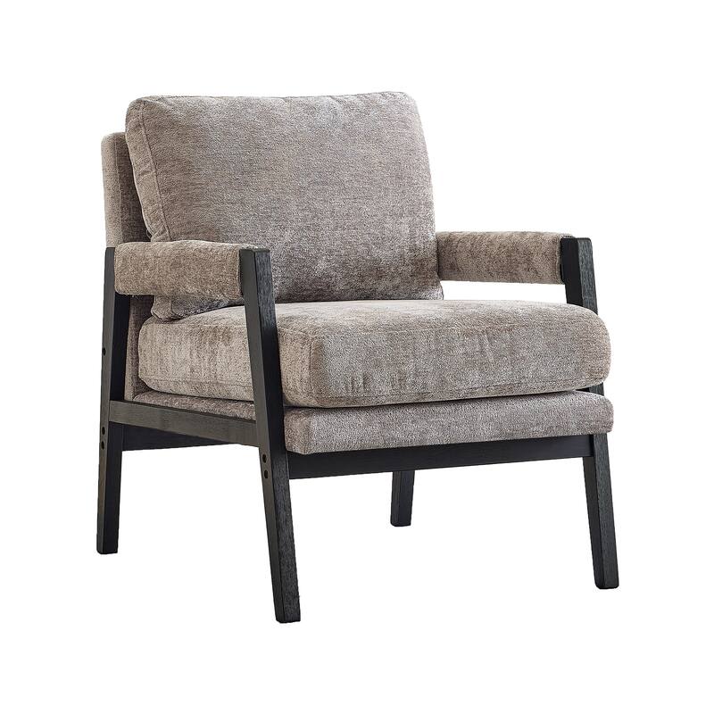 Accent Chair with Upholstered Leisure Chair with Open Armrest, Armchair