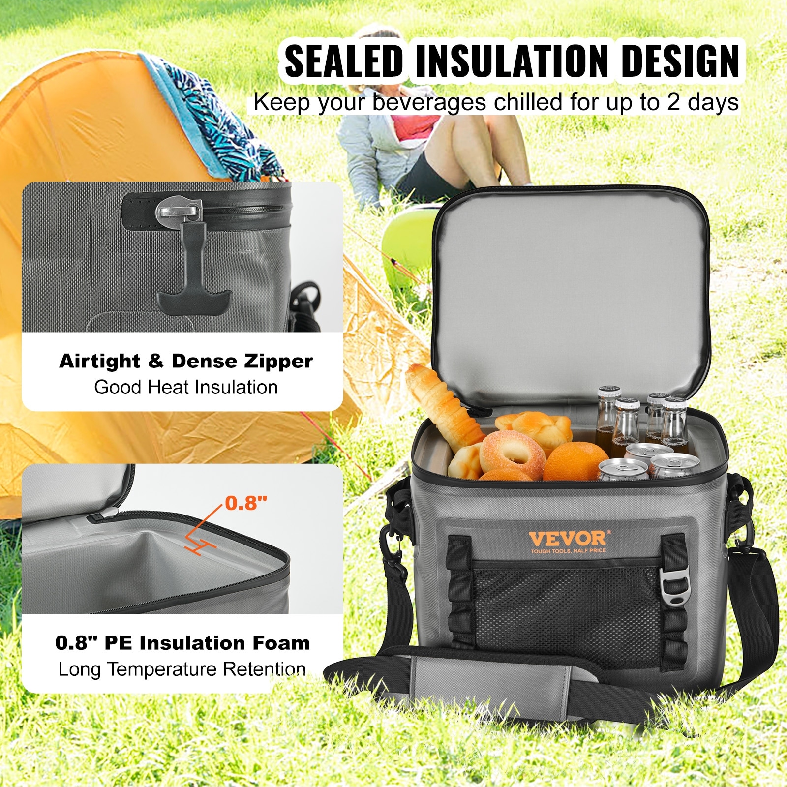 Soft outlet cooler box