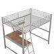 preview thumbnail 8 of 15, Full Size Loft Metal&MDF Bed with Desk and Shelf