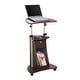 preview thumbnail 15 of 17, Techni Mobili Adjustable Sit-to-Stand Rolling Laptop Cart with Tilt Top and Storage