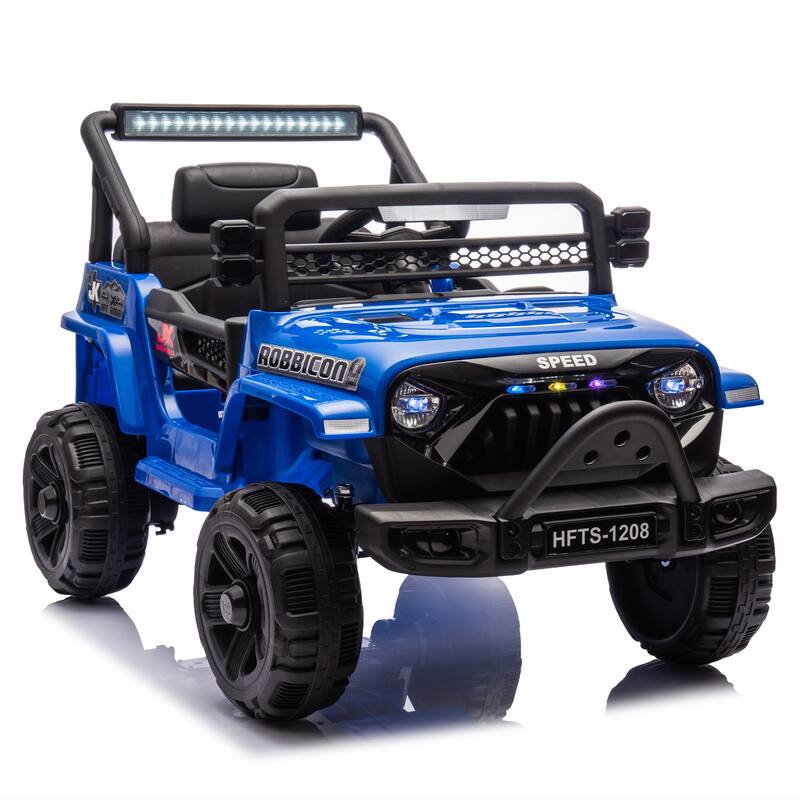 12V Kids Electric Ride-On Truck for Ages 1-4, Remote Control with Bluetooth & Microphone - Blue