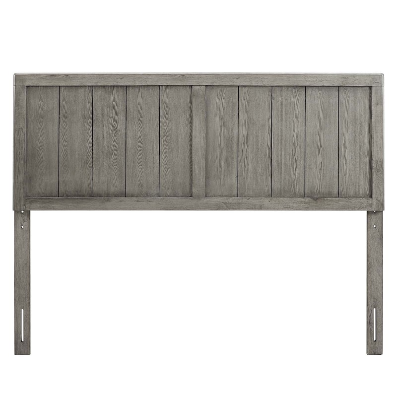Widman Country Style Queen Size Grey Wooden Headboard