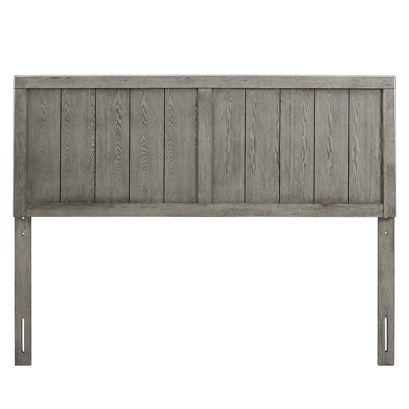 Widman Country Style Queen Size Grey Wooden Headboard Bed Bath