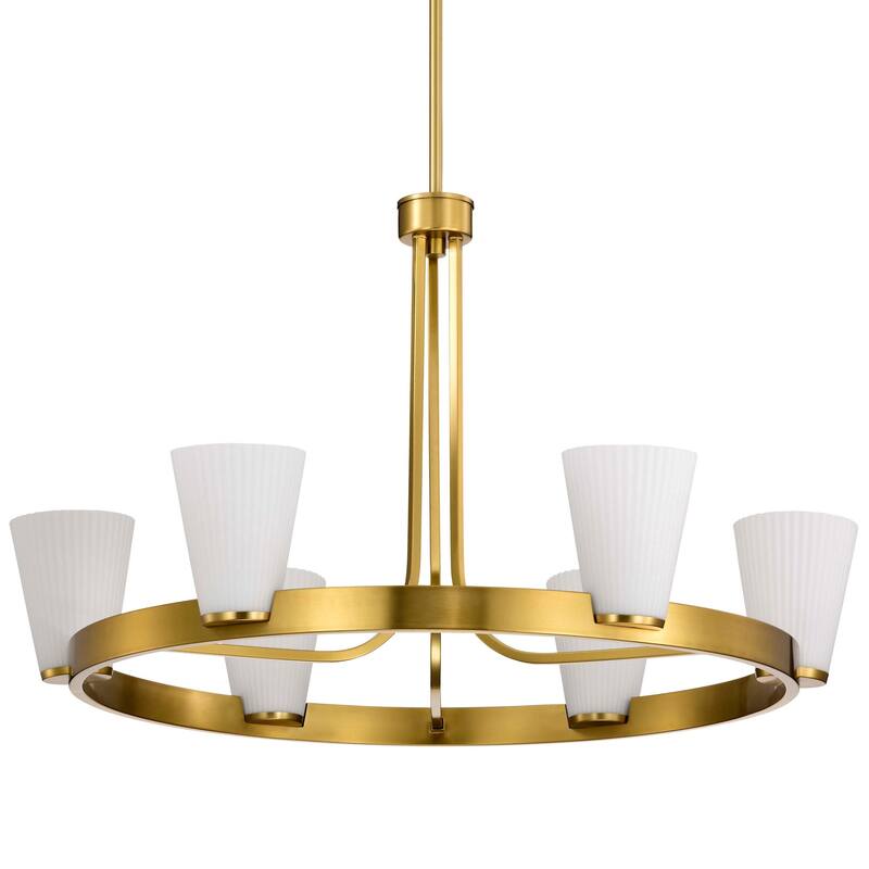 Nuvo Lighting 60/8726 Royale 6 Light 30" Wide Ring Chandelier - Burnished Brass