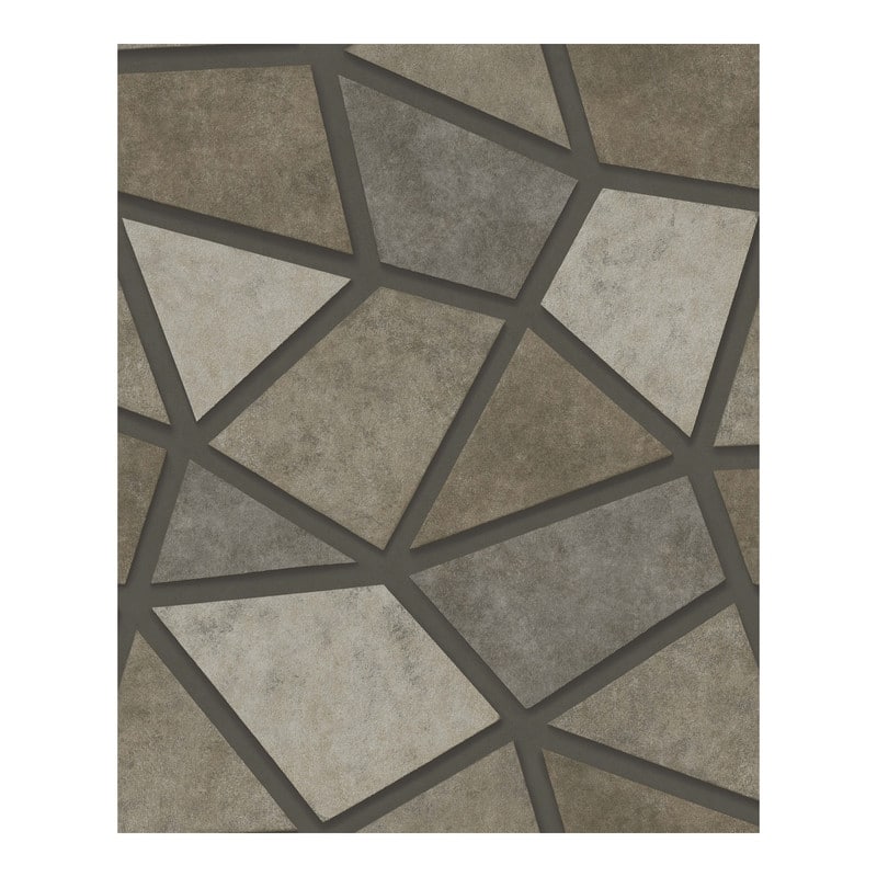 Fine Decor Coty Brown Mosaic Wallpaper - 20.5 x 396 x 0.025