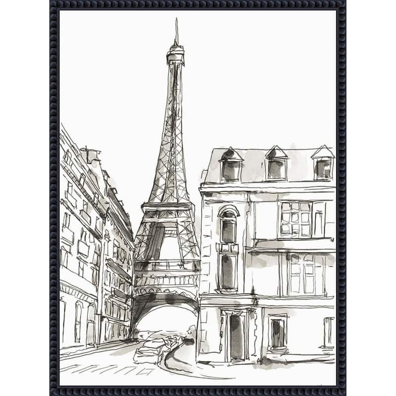 Pen and Ink Travel Studies No. 1 by Ethan Harper Framed Canvas Wall Art Print