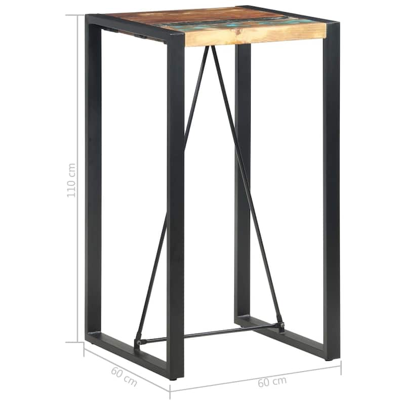 vidaXL Bar Table Kitchen Dining Room Pub Table Bistro Table Solid Wood Mango