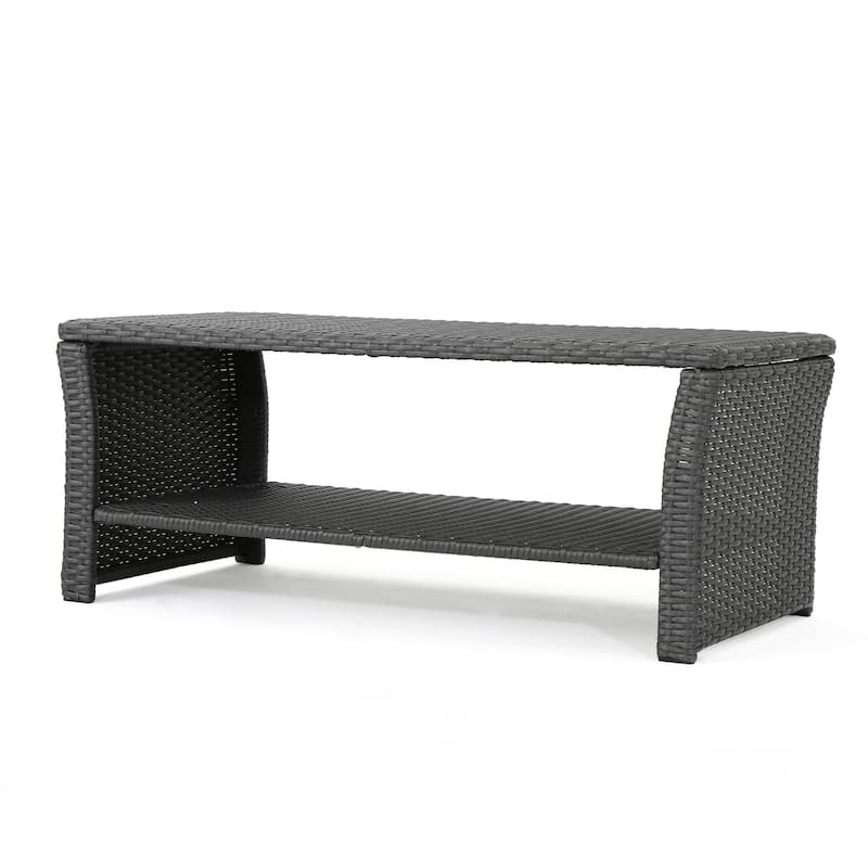 St. Lucia Outdoor Wicker Coffee Table by Christopher Knight Home