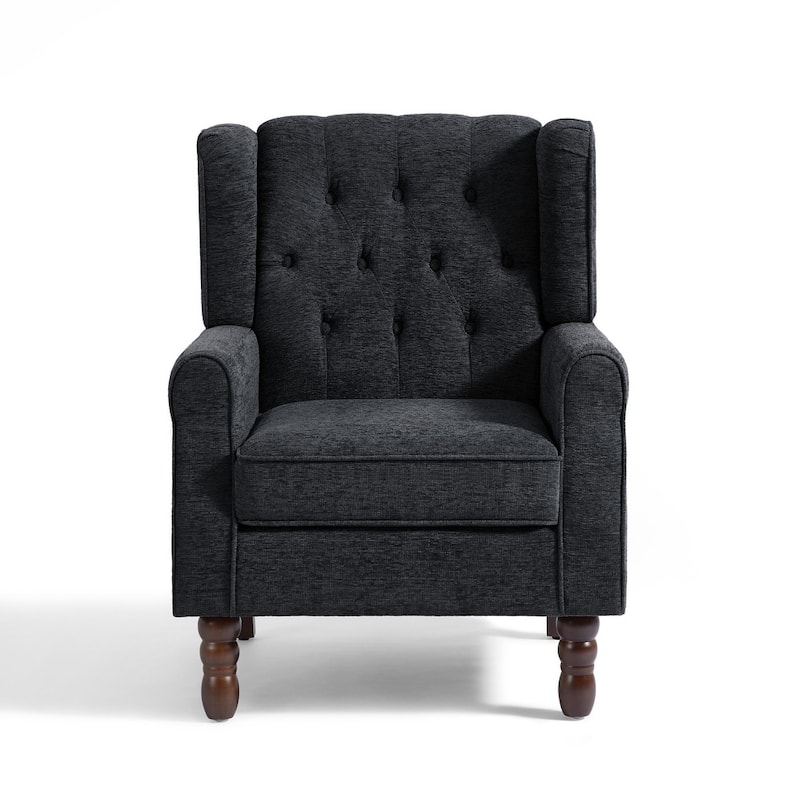 Button-Tufted Accent Club Chair Wingback Armchair Set of 2