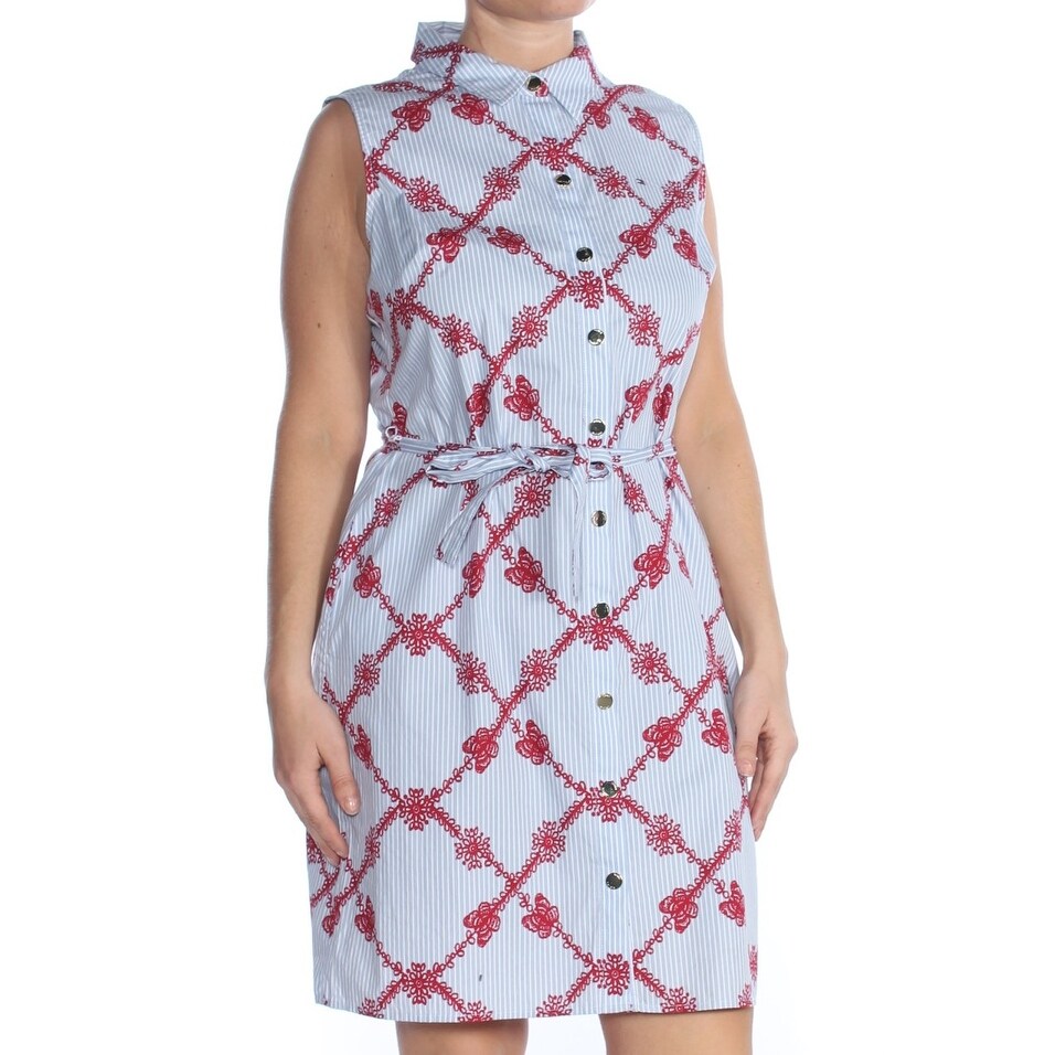 Shop Tommy Hilfiger Womens Light Blue Butterfly Pinstripe
