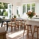 preview thumbnail 11 of 58, Set of 2 Kennedy Elbow Chairs Farmhouse Wooden Dining Chairs With PU Leather Or Fabric Cushion Seat, Modern Accent Side Chairs