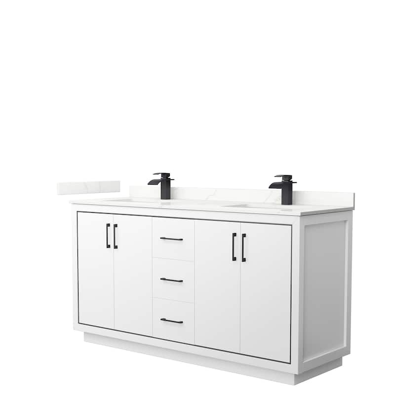 Icon 66-inch Double Vanity, Quartz Top