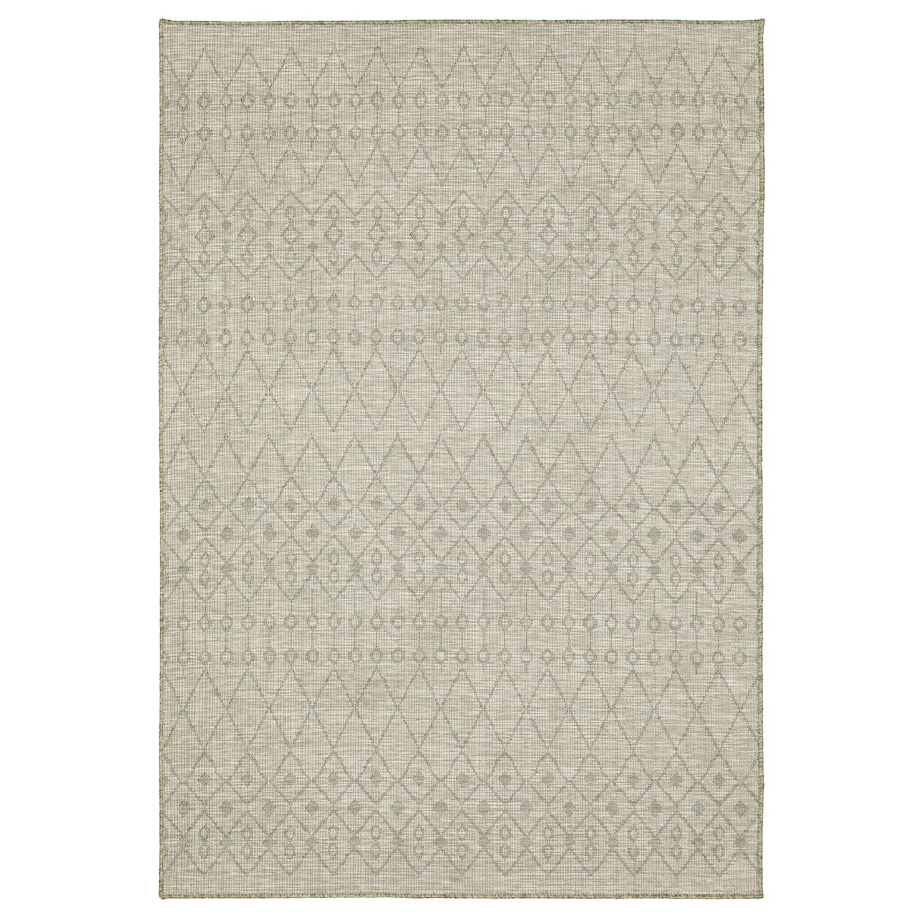 Seattle Beige Black Geometric Casual Area Rug