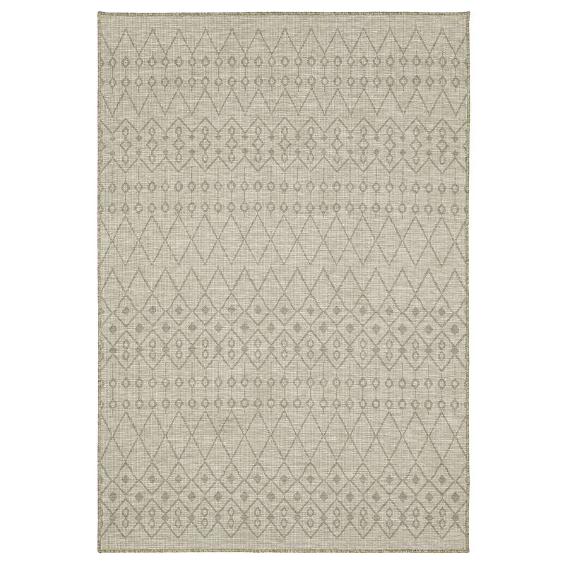 Seattle Beige Black Geometric Casual Area Rug