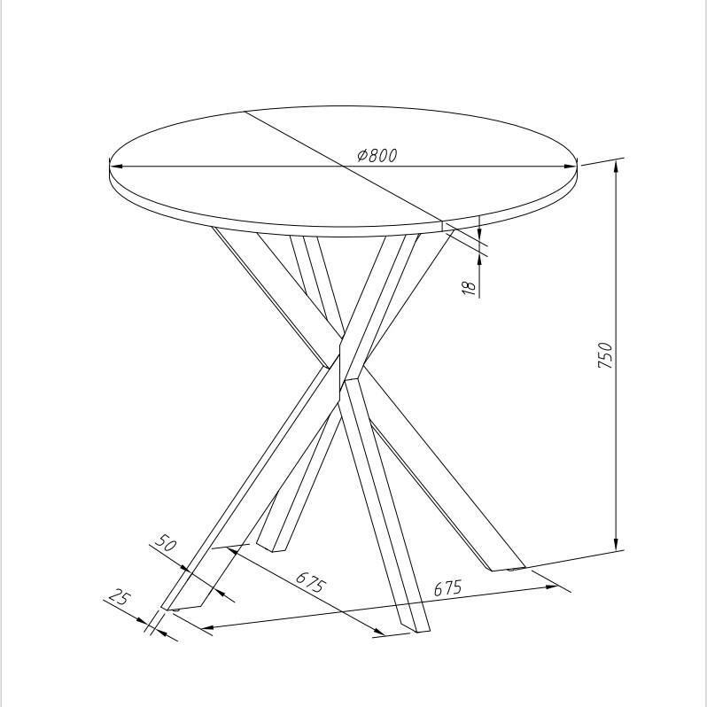 Modern Round Dining Table With Two Piece Detachable Table Top