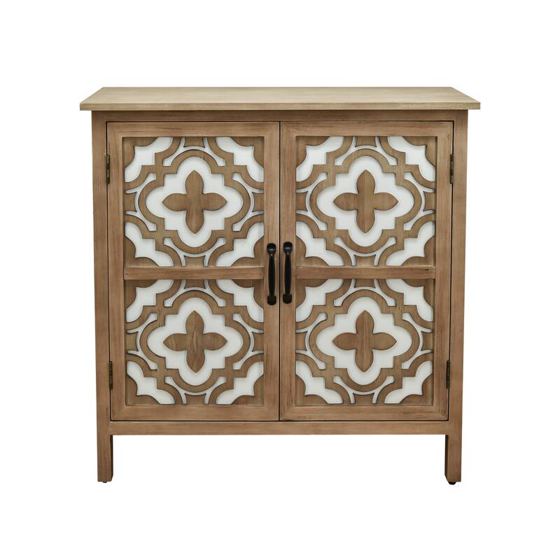 Hand-Carved 2-Doors Cabinet